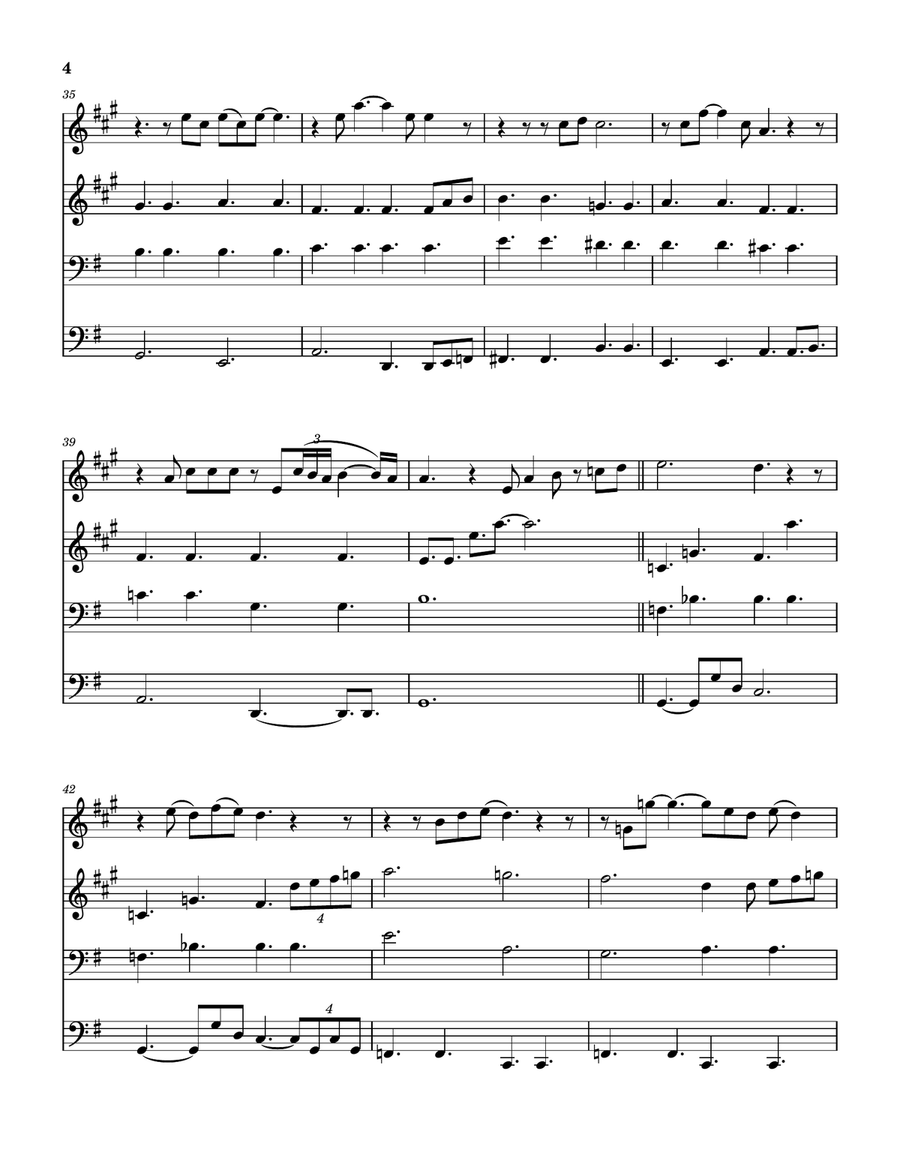 Medley: Hello with Breaking Up Is Hard To Do and Hello Again Brass Quartet scores gallery preview page 5