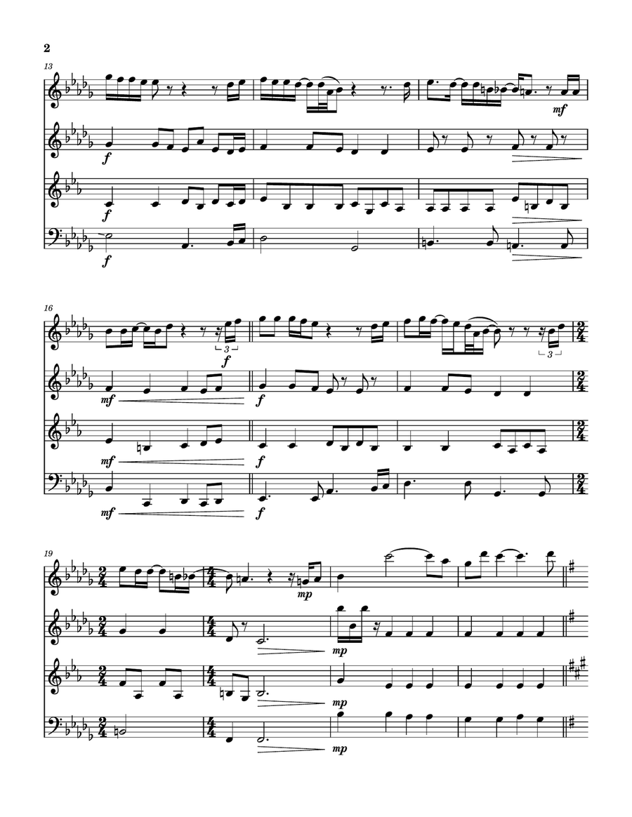 Medley: Hello with Breaking Up Is Hard To Do and Hello Again Woodwind Quartet scores gallery preview page 3