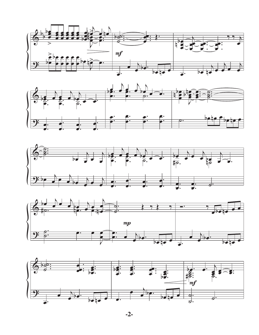 Lazy Sunday Blues Lazy Sunday Blues Piano Solo scores gallery preview page 2