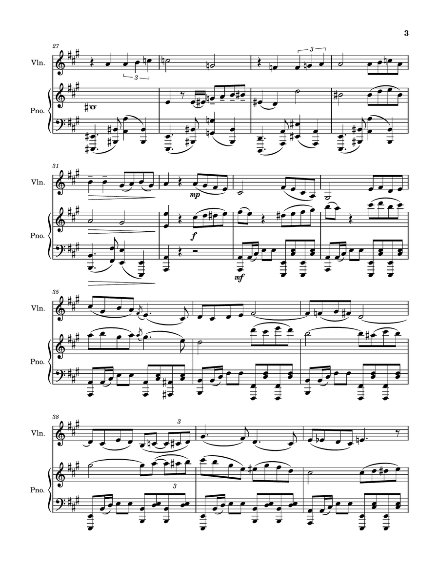 Por Una Cabeza Violin Solo scores gallery preview page 3