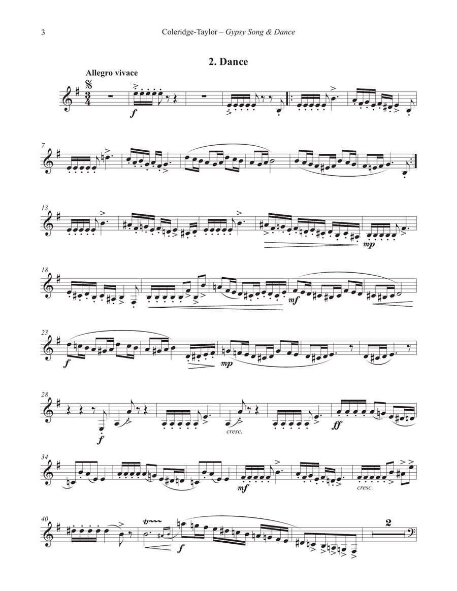 Gypsy Song and Dance for Horn and Piano Piano scores gallery preview page 3