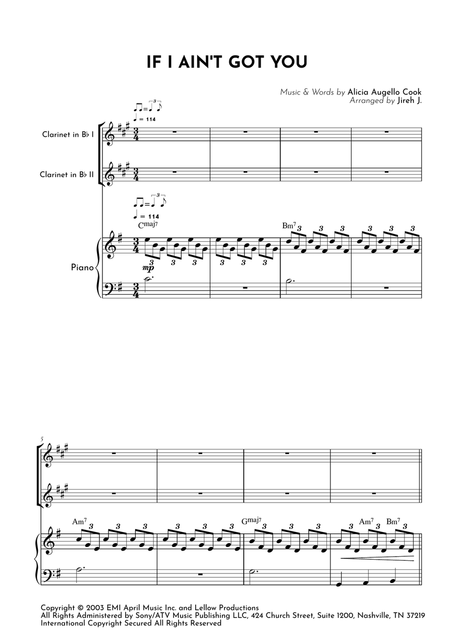 If I Ain't Got You If I Ain't Got You Woodwind Duet scores gallery preview page 2