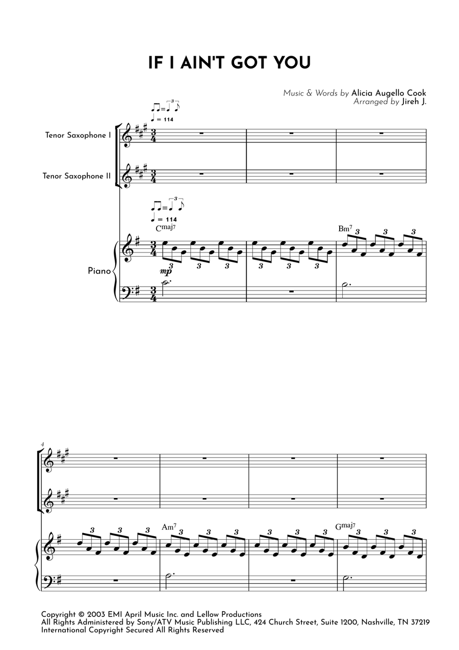 If I Ain't Got You If I Ain't Got You Woodwind Duet scores gallery preview page 2