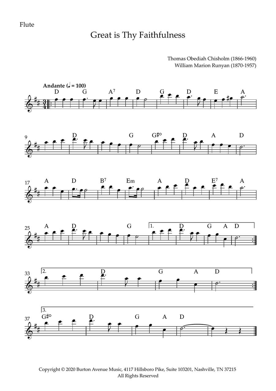 Great Is Thy Faithfulness Small Ensemble scores gallery preview page 4