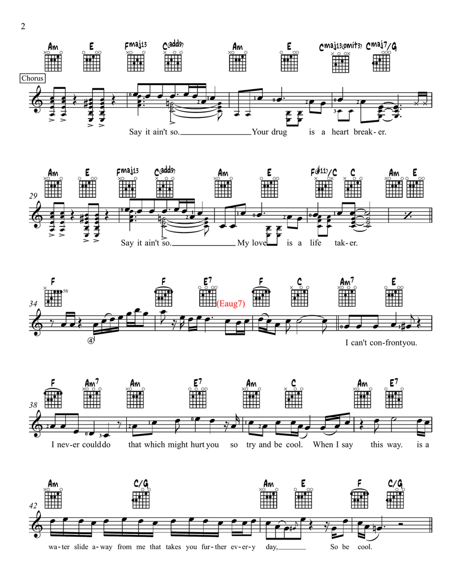 Say It Ain't So Say It Ain't So Piano scores gallery preview page 2