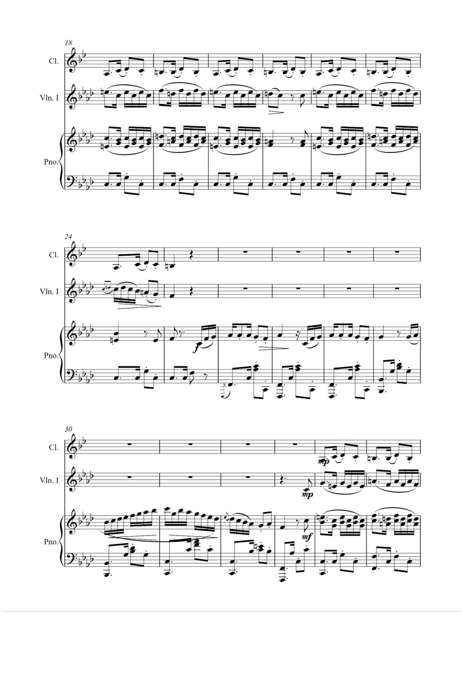 L'Invitation Au Chateau - Acte 2 Tango - Francis Poulenc String Trio scores gallery preview page 2