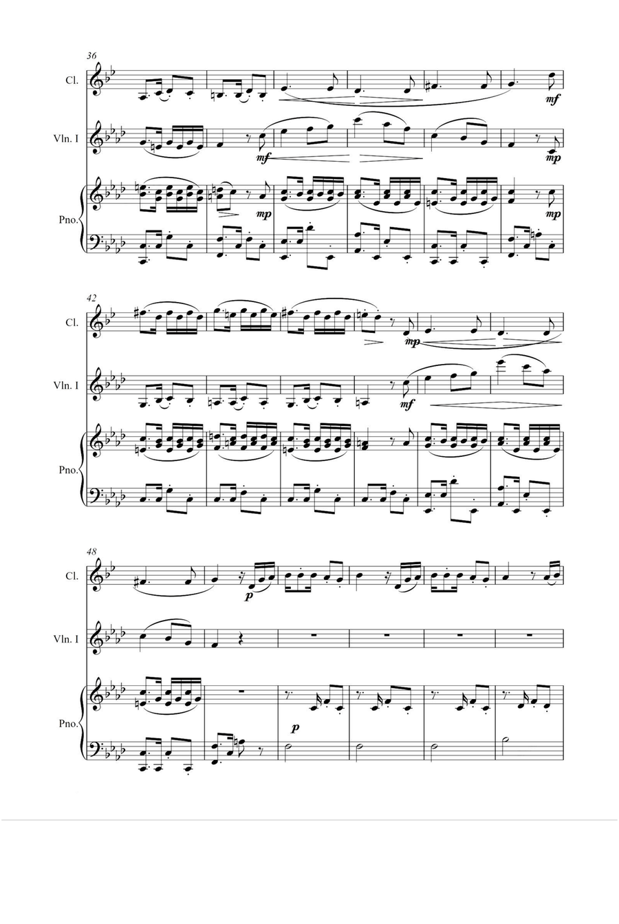 L'Invitation Au Chateau - Acte 2 Tango - Francis Poulenc String Trio scores gallery preview page 3