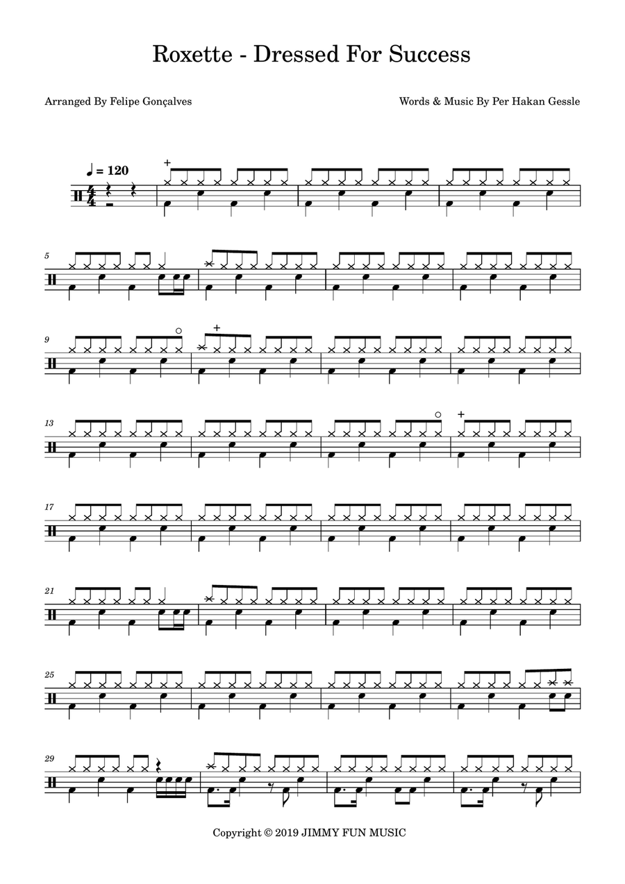 Dressed For Success Dressed For Success Drum Set scores gallery preview page 1