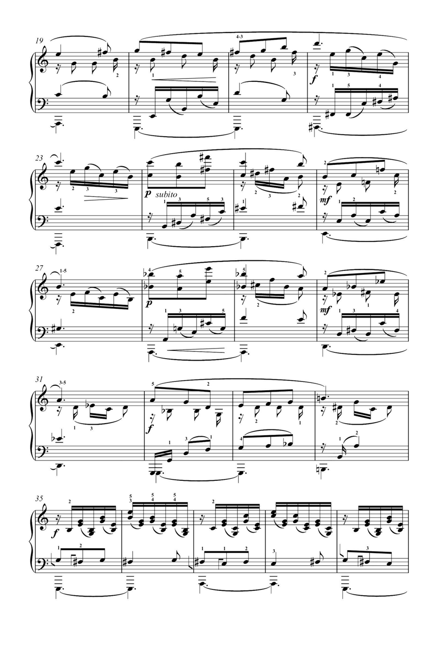 Novelette in E minor sur un theme de Manuel de Falla - Francis Poulenc Piano Solo scores gallery preview page 2