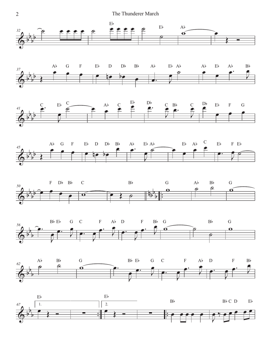 The Thunderer March for Flute Piccolo scores gallery preview page 2