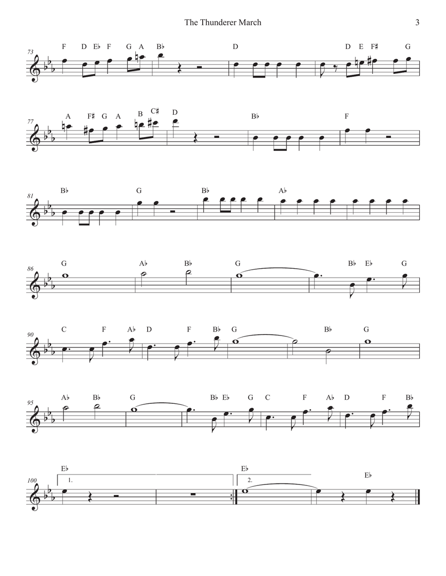 The Thunderer March for Flute Piccolo scores gallery preview page 3