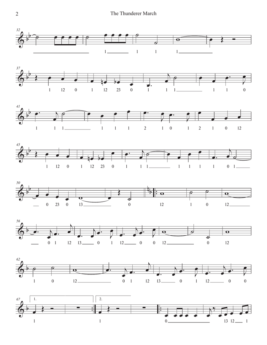 The Thunderer March for Trumpet C Trumpet scores gallery preview page 5