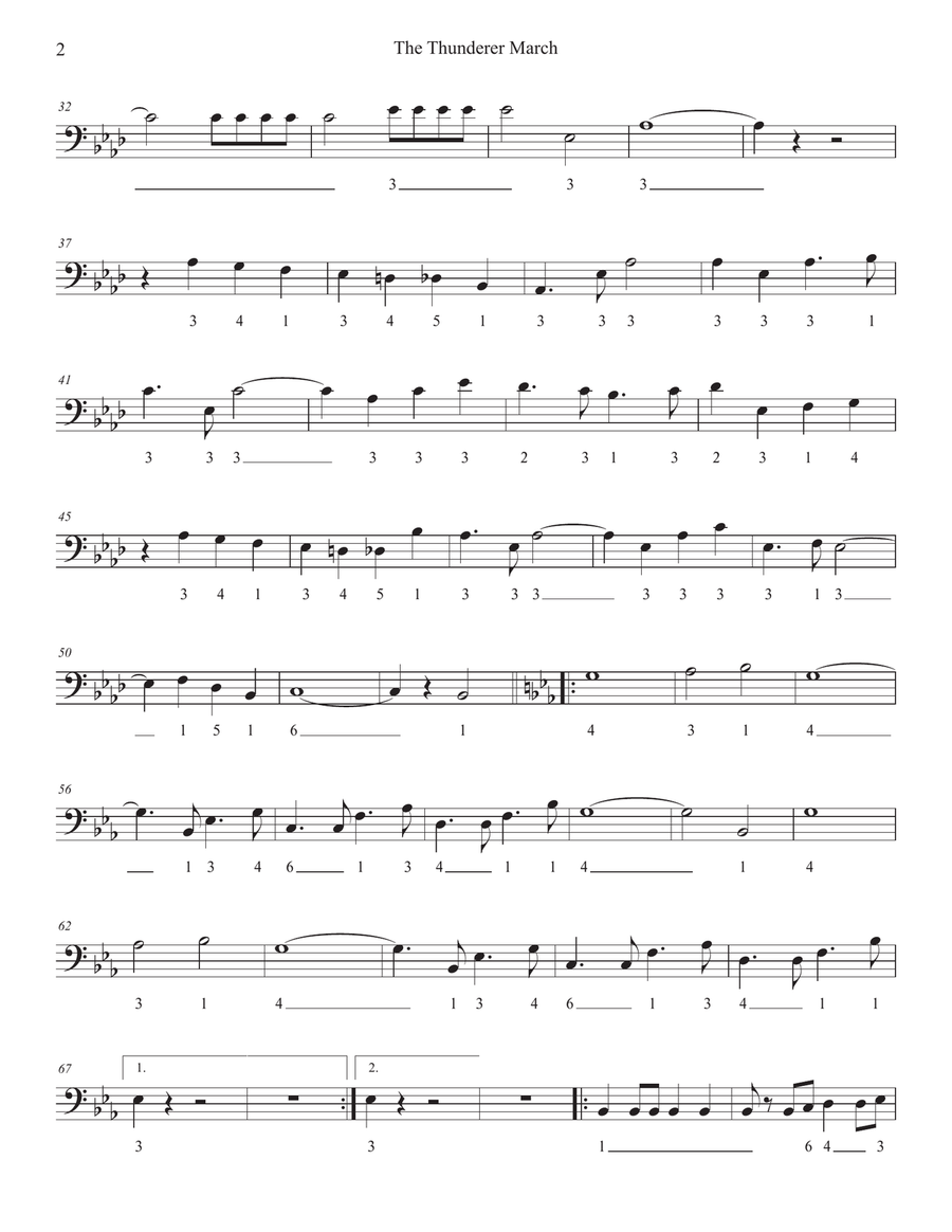 The Thunderer March for Trombone Bass Trombone scores gallery preview page 5