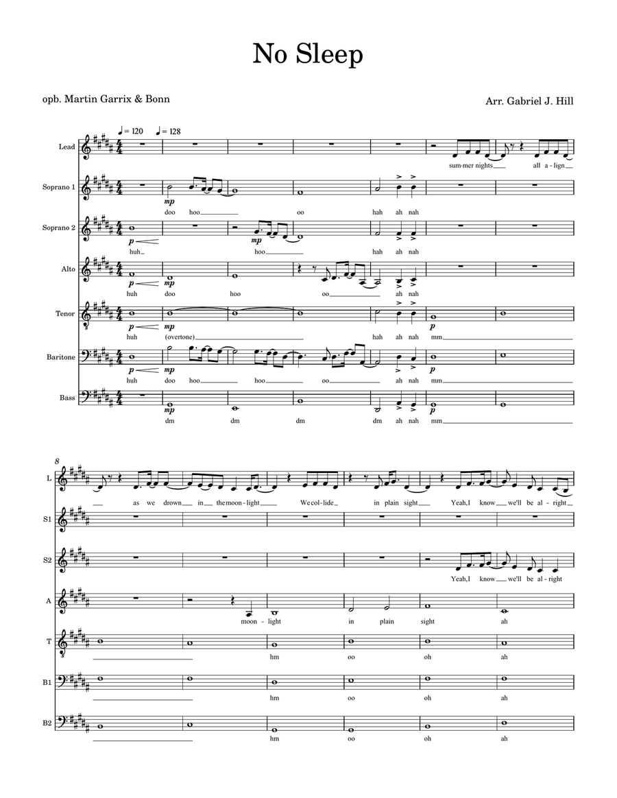 No Sleep Divisi scores gallery preview page 1
