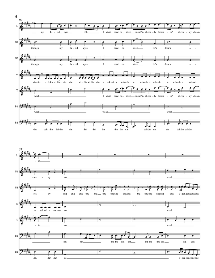 No Sleep Divisi scores gallery preview page 4