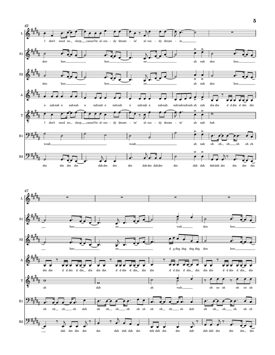 No Sleep Divisi scores gallery preview page 5