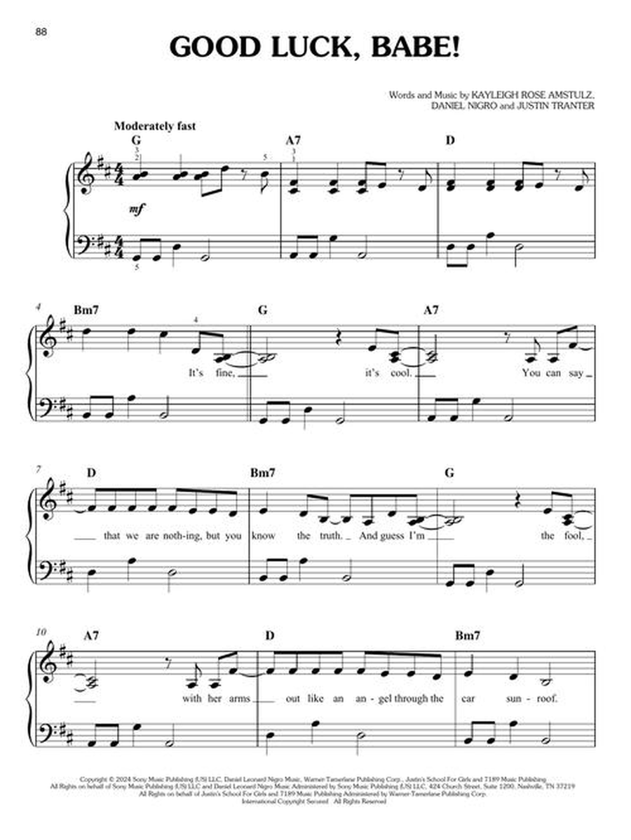 Chappell Roan – The Rise & Fall of a Midwest Princess Easy Piano scores gallery preview page 6