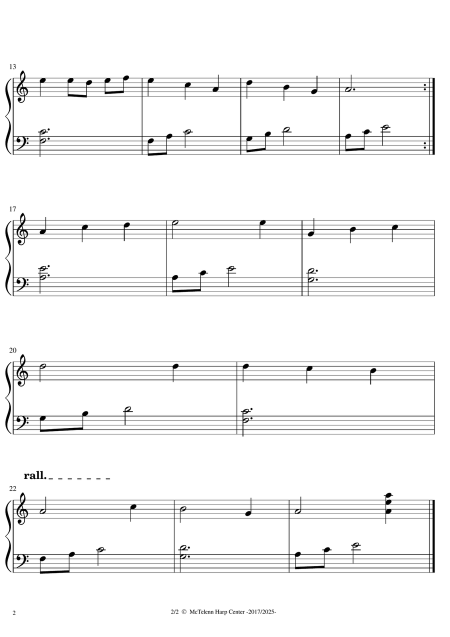 En Avant Blonde Waltz - 4 Versions - Beginner & 27/34 String Harp | McTelenn Harp Center Celtic Harp scores gallery preview page 5