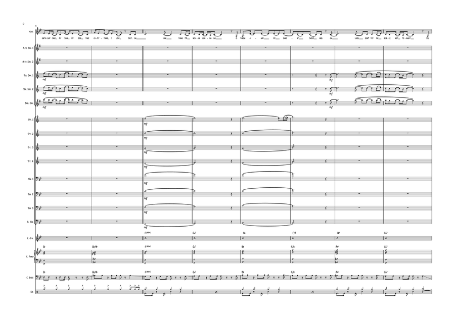 Never Gonna Not Dance Again Jazz Ensemble scores gallery preview page 2