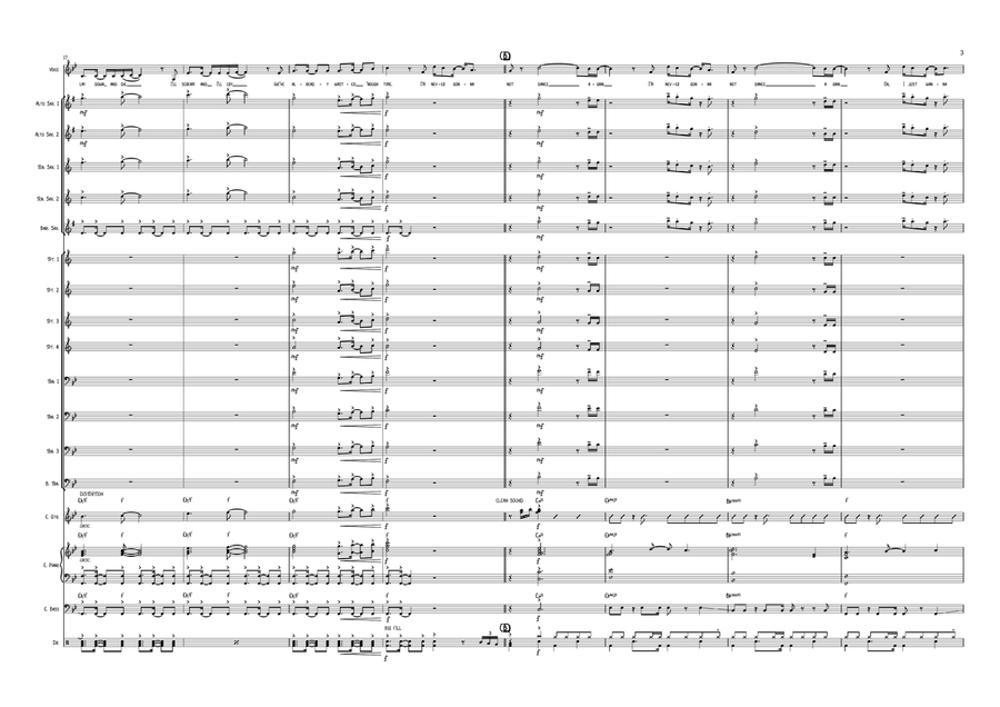 Never Gonna Not Dance Again Jazz Ensemble scores gallery preview page 3