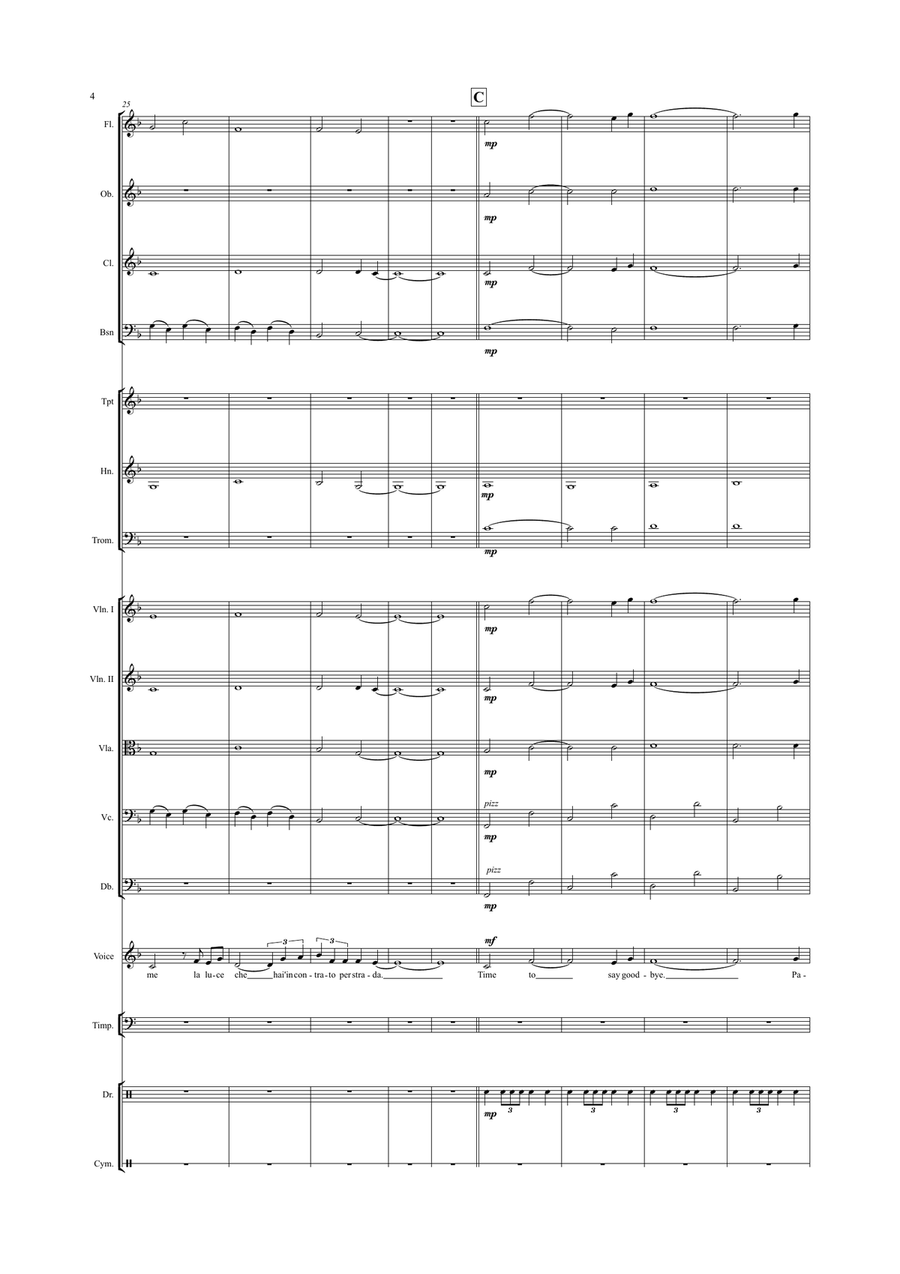 Con Te Partiro (Time To Say Goodbye) Chamber Orchestra scores gallery preview page 4