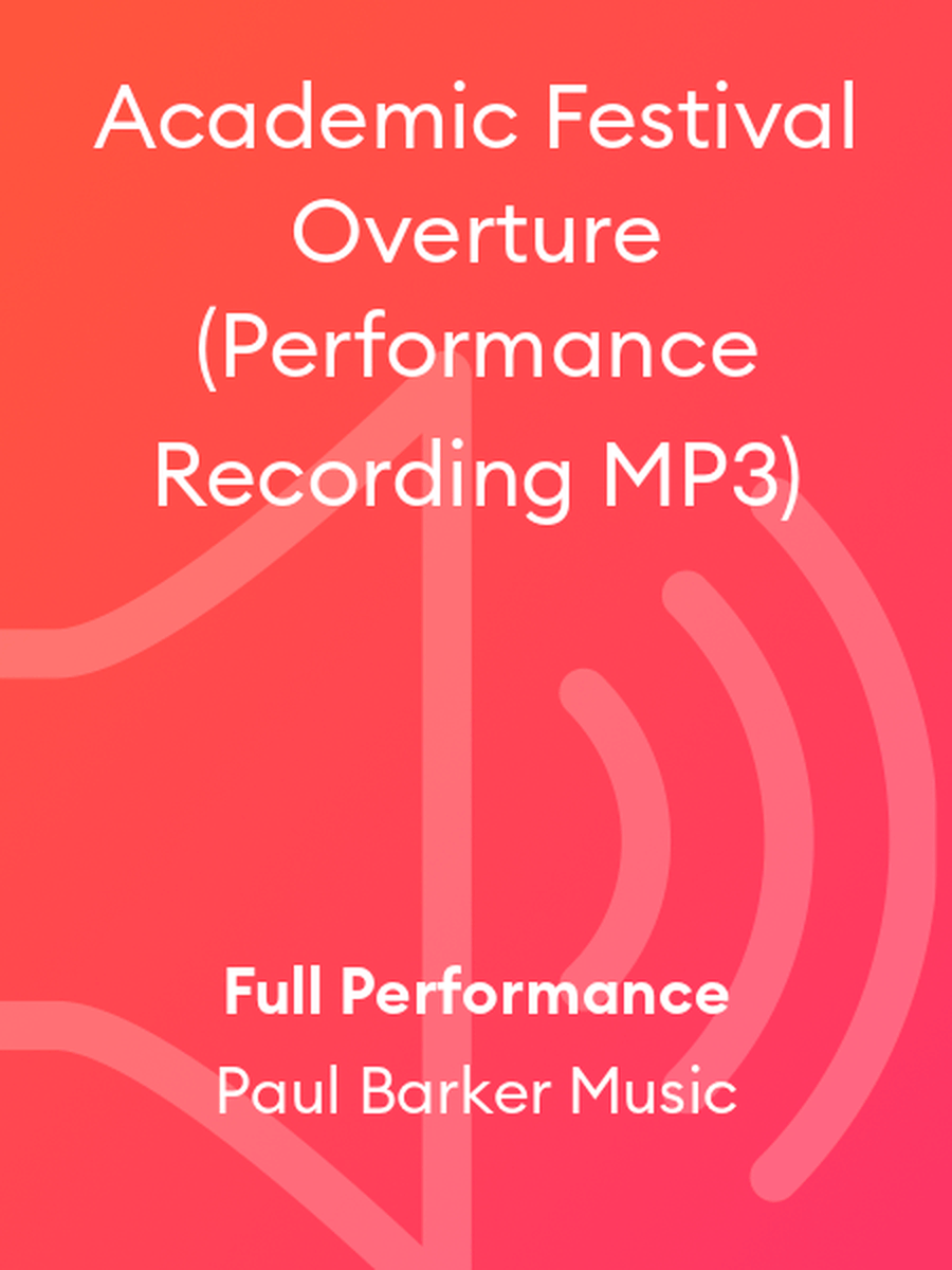 Academic Festival Overture (Performance Recording MP3) Performance MP3 scores gallery preview page 1