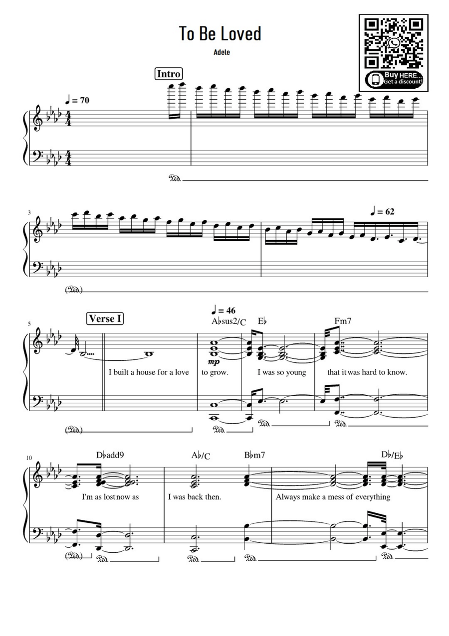 To Be Loved To Be Loved Easy Piano scores gallery preview page 1