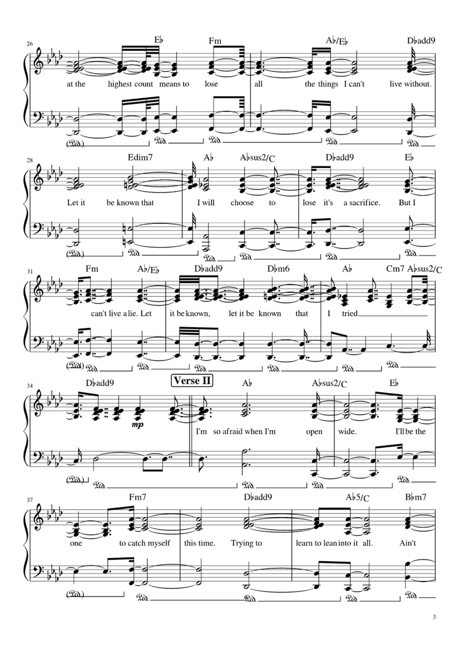 To Be Loved To Be Loved Easy Piano scores gallery preview page 3