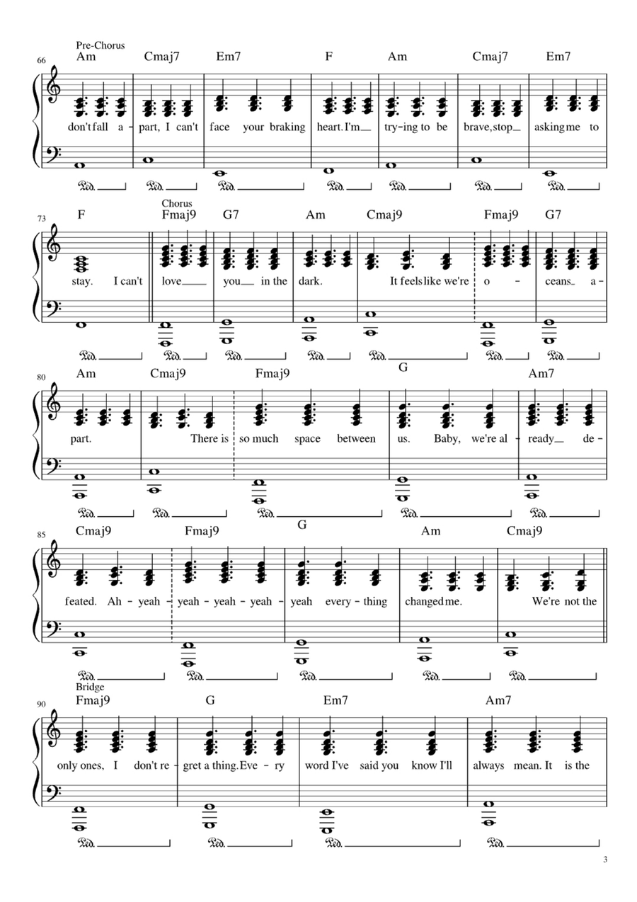 Love In The Dark Love In The Dark Easy Piano scores gallery preview page 3