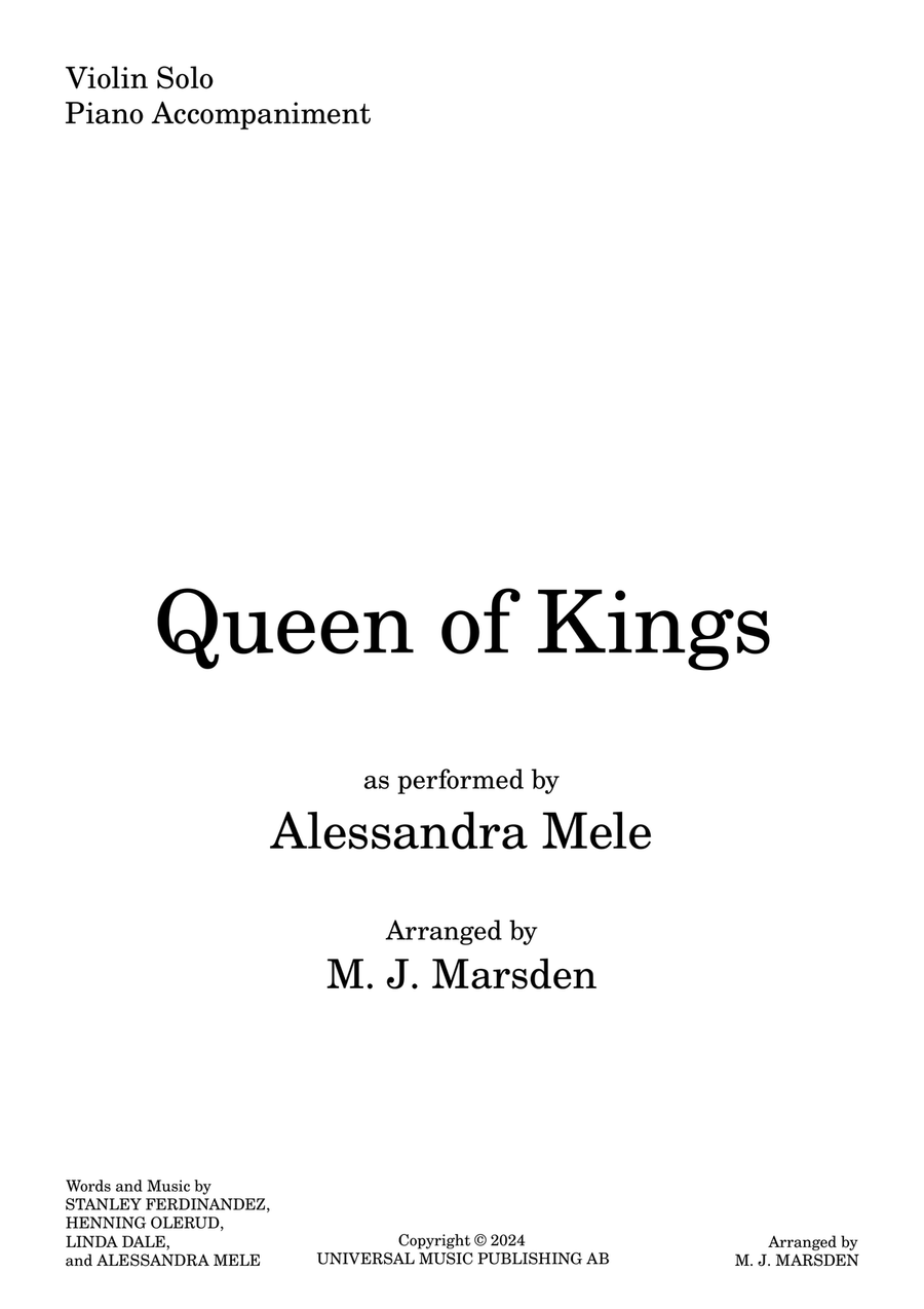 Queen Of Kings Violin Solo scores gallery preview page 1