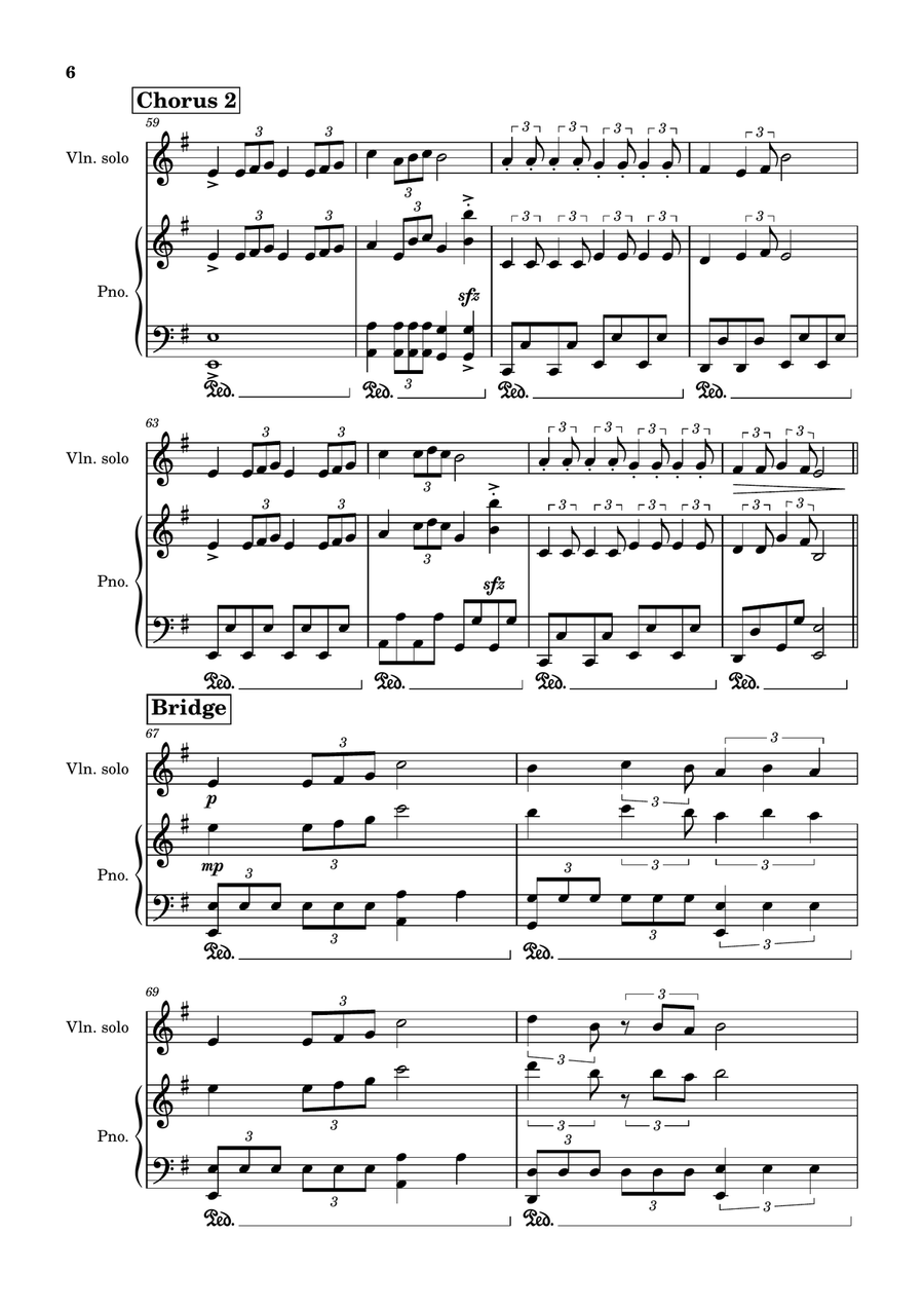 Queen Of Kings Violin Solo scores gallery preview page 6