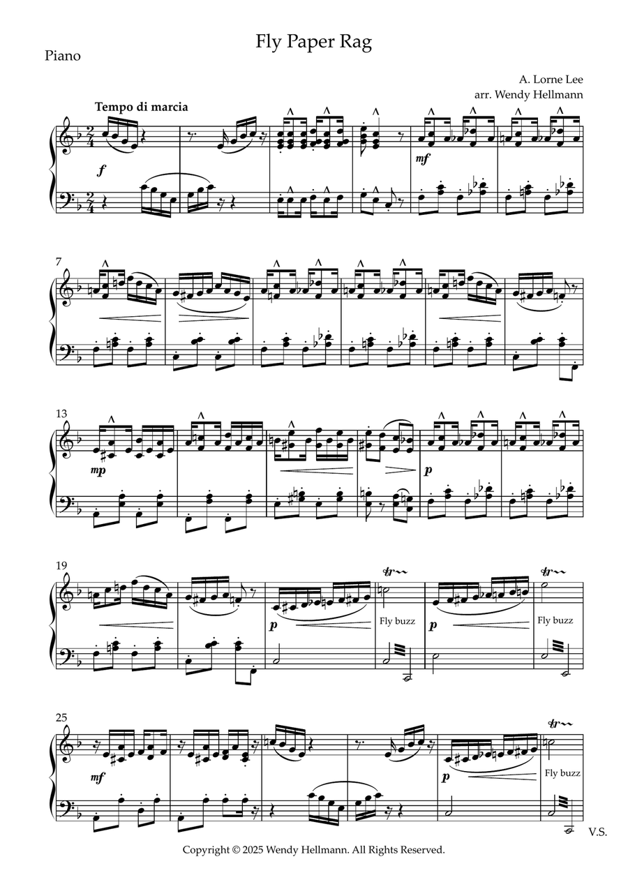 Fly Paper Rag Piano Solo scores gallery preview page 1