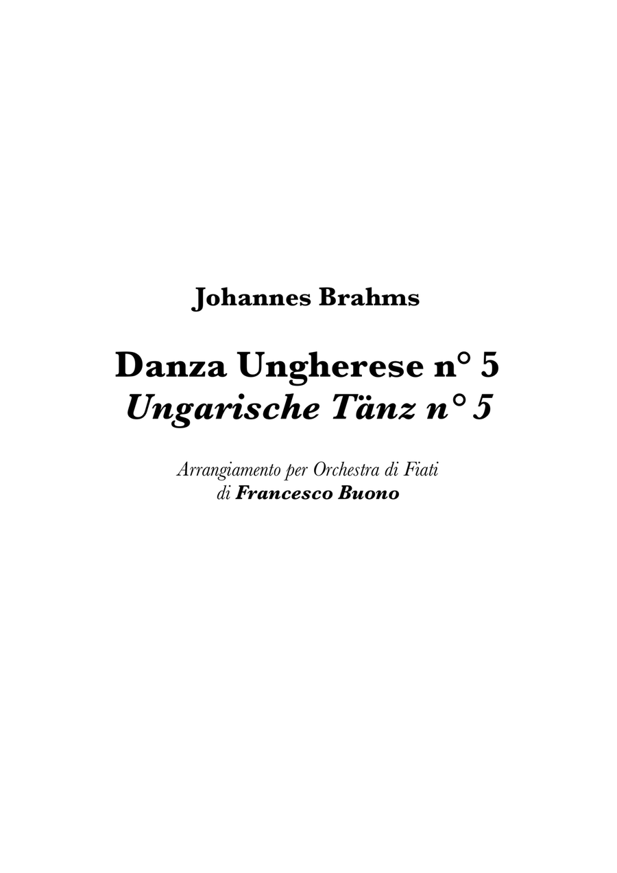 Danza Ungherese n° 5 (Hungarian Dance No 5) Concert Band scores gallery preview page 2
