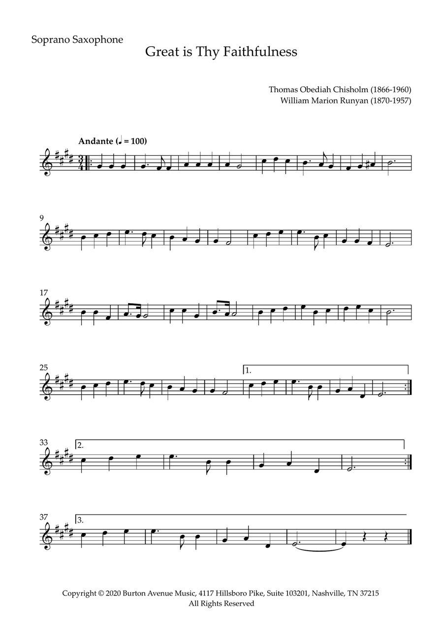 Great Is Thy Faithfulness Small Ensemble scores gallery preview page 4