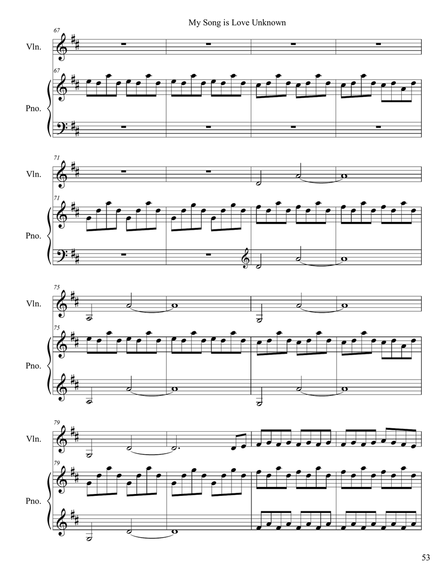 My Song is Love Unknown (Piano + Violin Duet) String Duet scores gallery preview page 4
