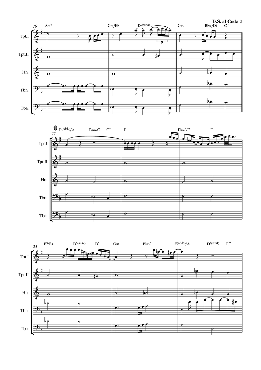 All By Myself Brass Quintet scores gallery preview page 3