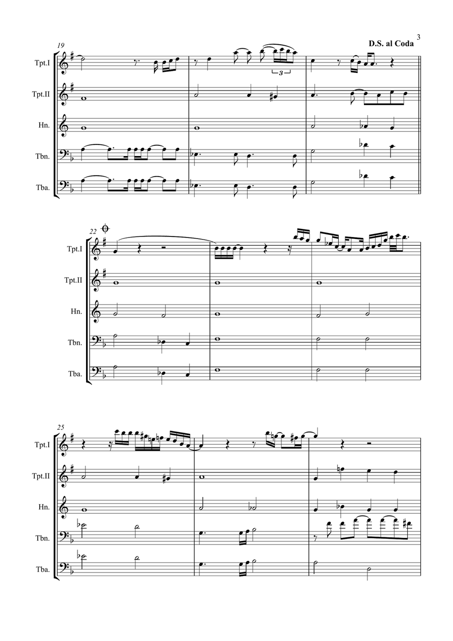 All By Myself Brass Quintet scores gallery preview page 3