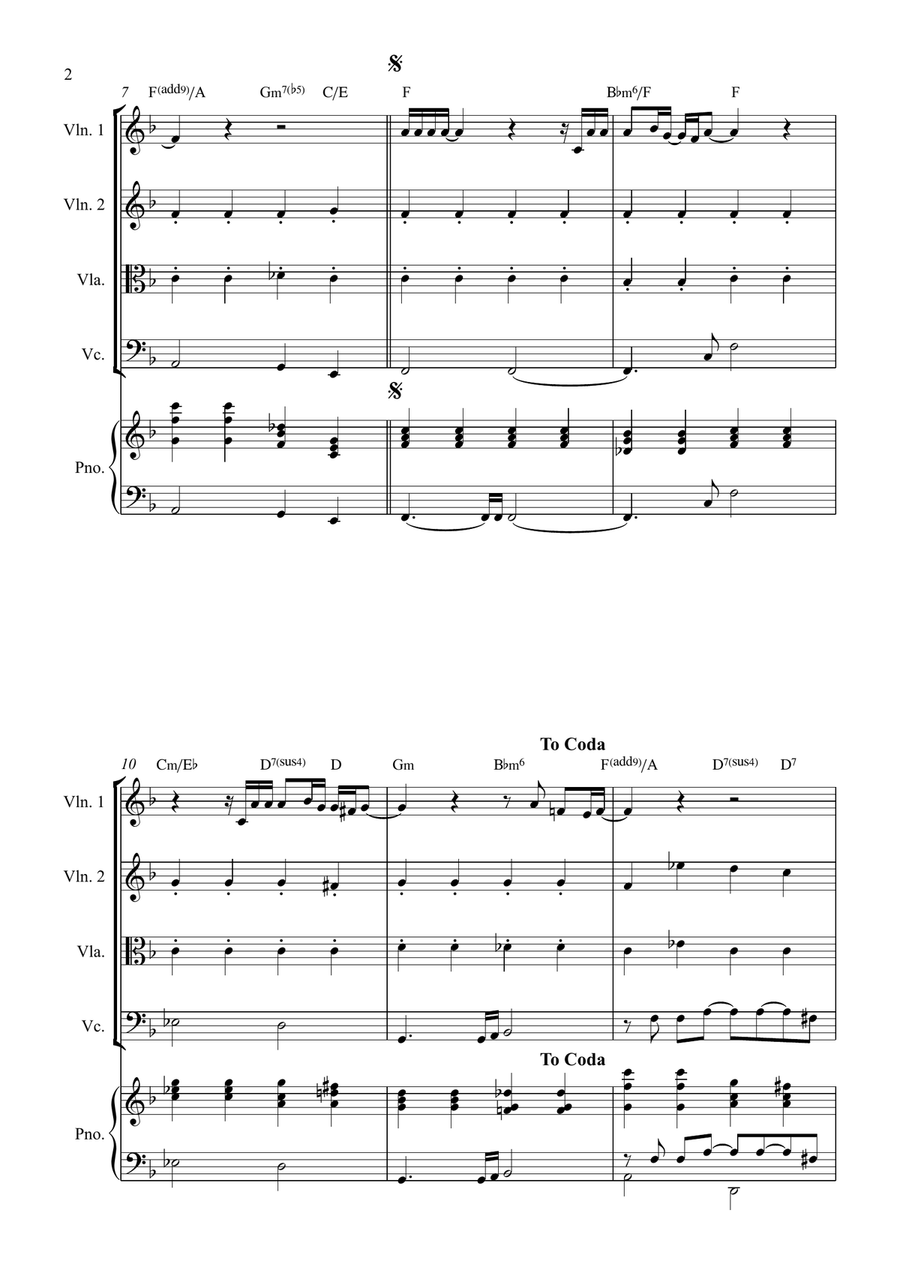 All By Myself String Quartet scores gallery preview page 2
