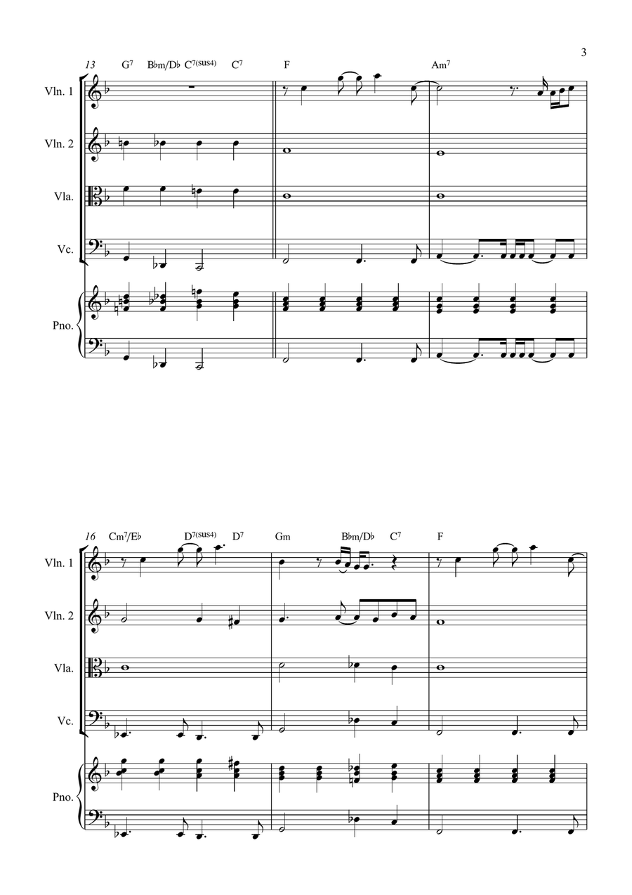 All By Myself String Quartet scores gallery preview page 3