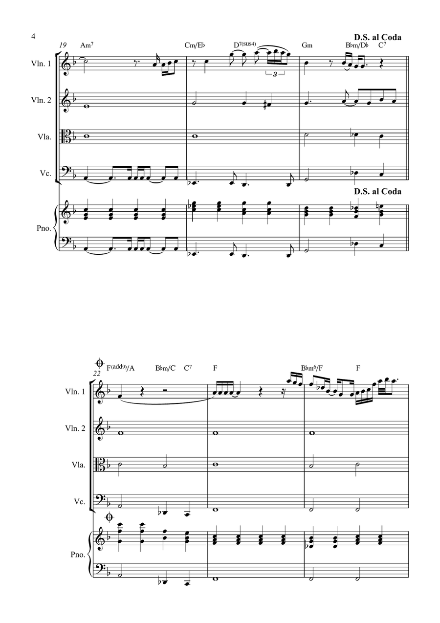 All By Myself String Quartet scores gallery preview page 4