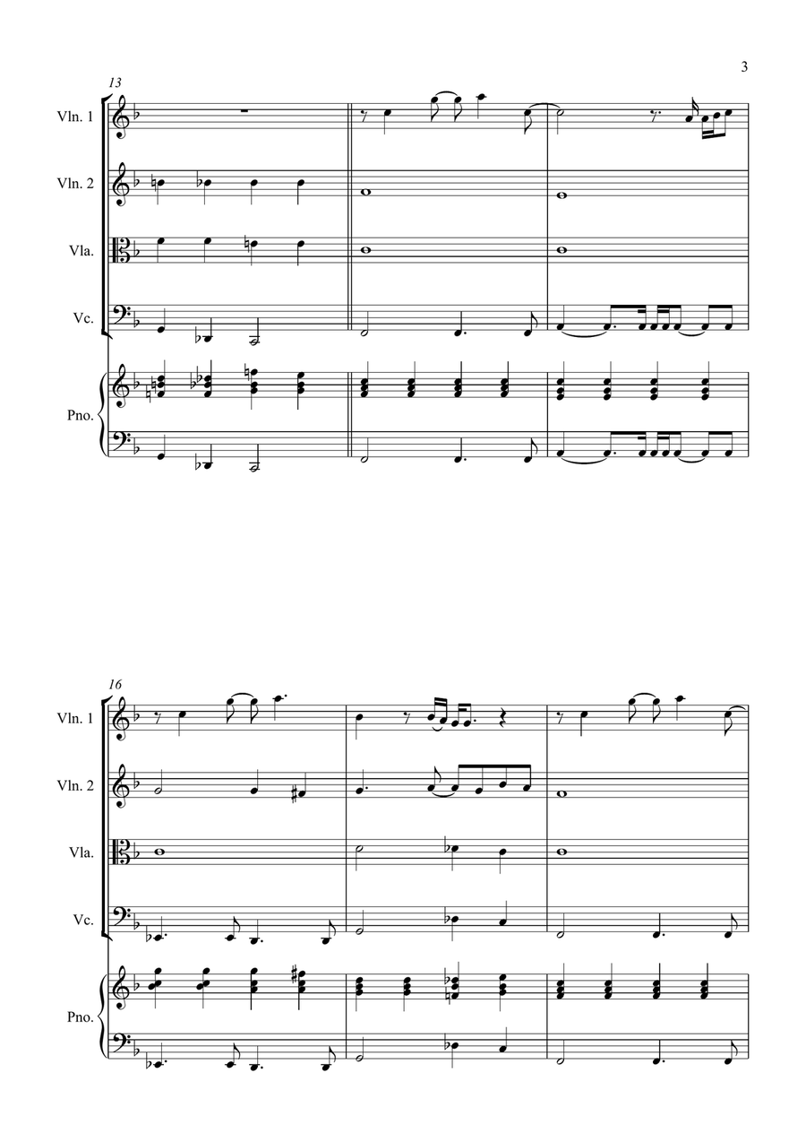 All By Myself String Quartet scores gallery preview page 3