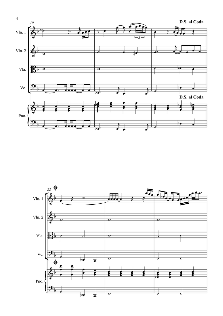All By Myself String Quartet scores gallery preview page 4