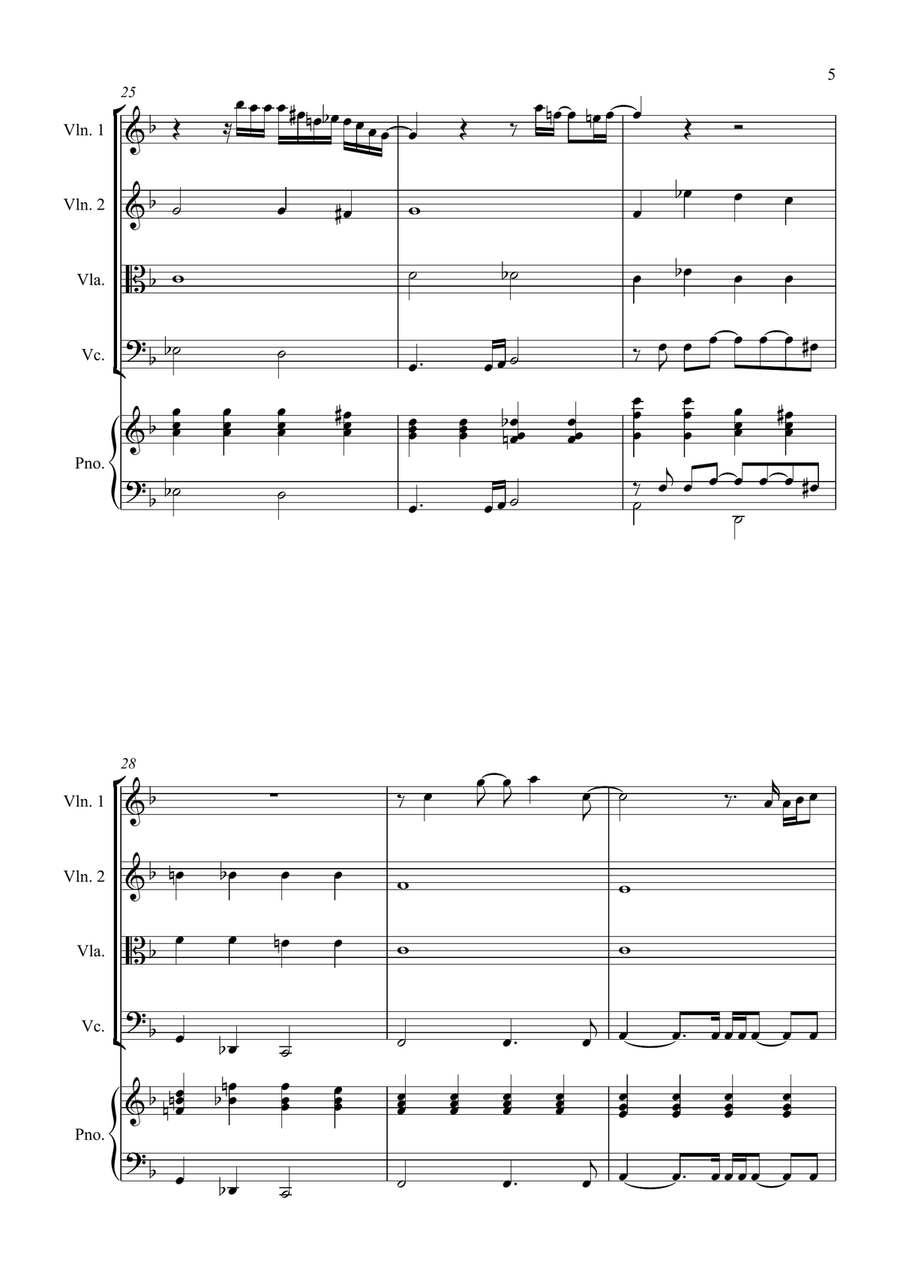 All By Myself String Quartet scores gallery preview page 5