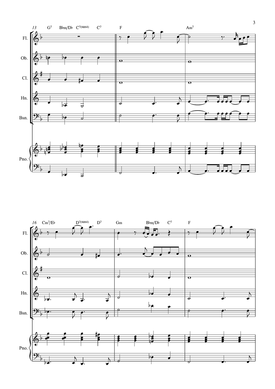 All By Myself Woodwind Quintet scores gallery preview page 3