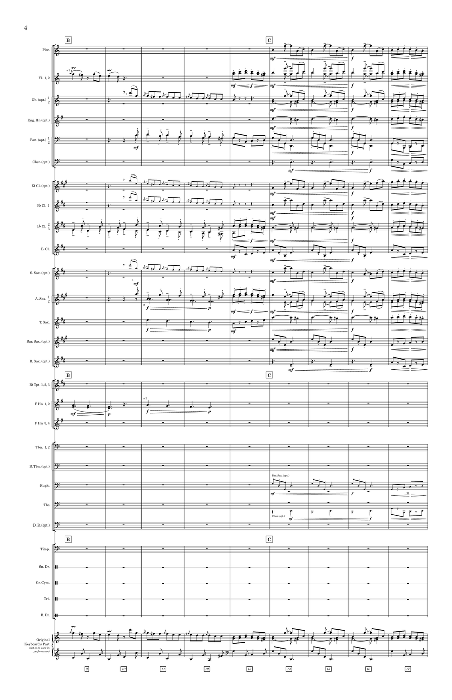 Four Pieces from Scarlatti - Score Only Concert Band scores gallery preview page 4