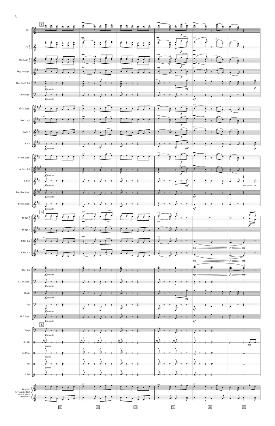 Four Pieces from Scarlatti - Score Only Concert Band scores gallery preview page 6