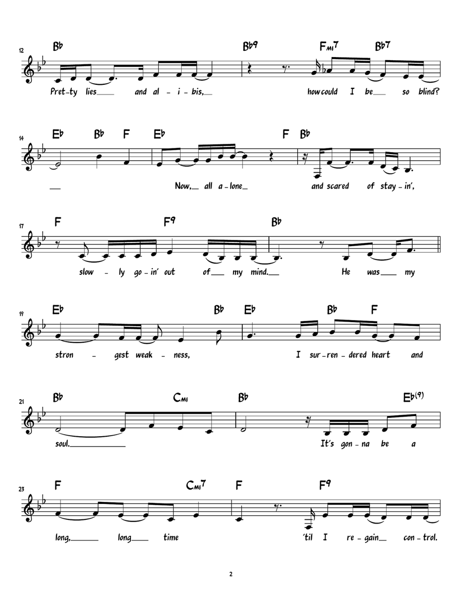 My Strongest Weakness Piano scores gallery preview page 2