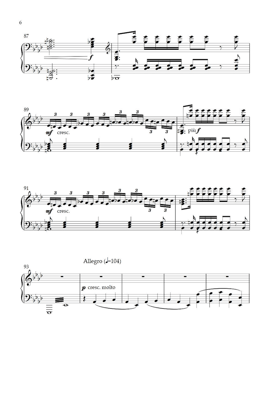 Finlandia - Jean Sibelius Piano Solo scores gallery preview page 6