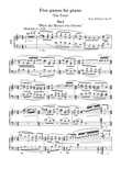 Five pieces for piano 