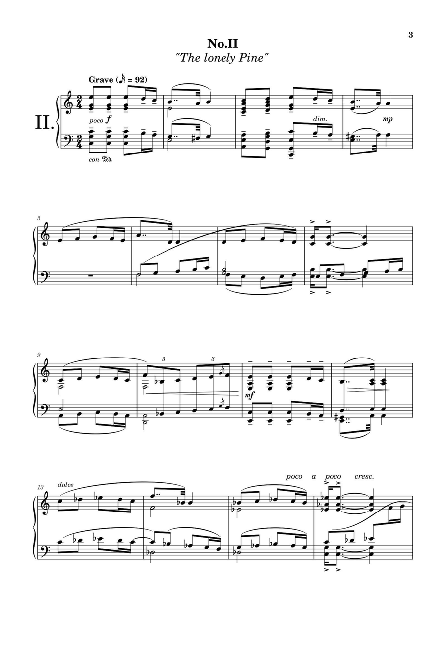 Five pieces for piano 